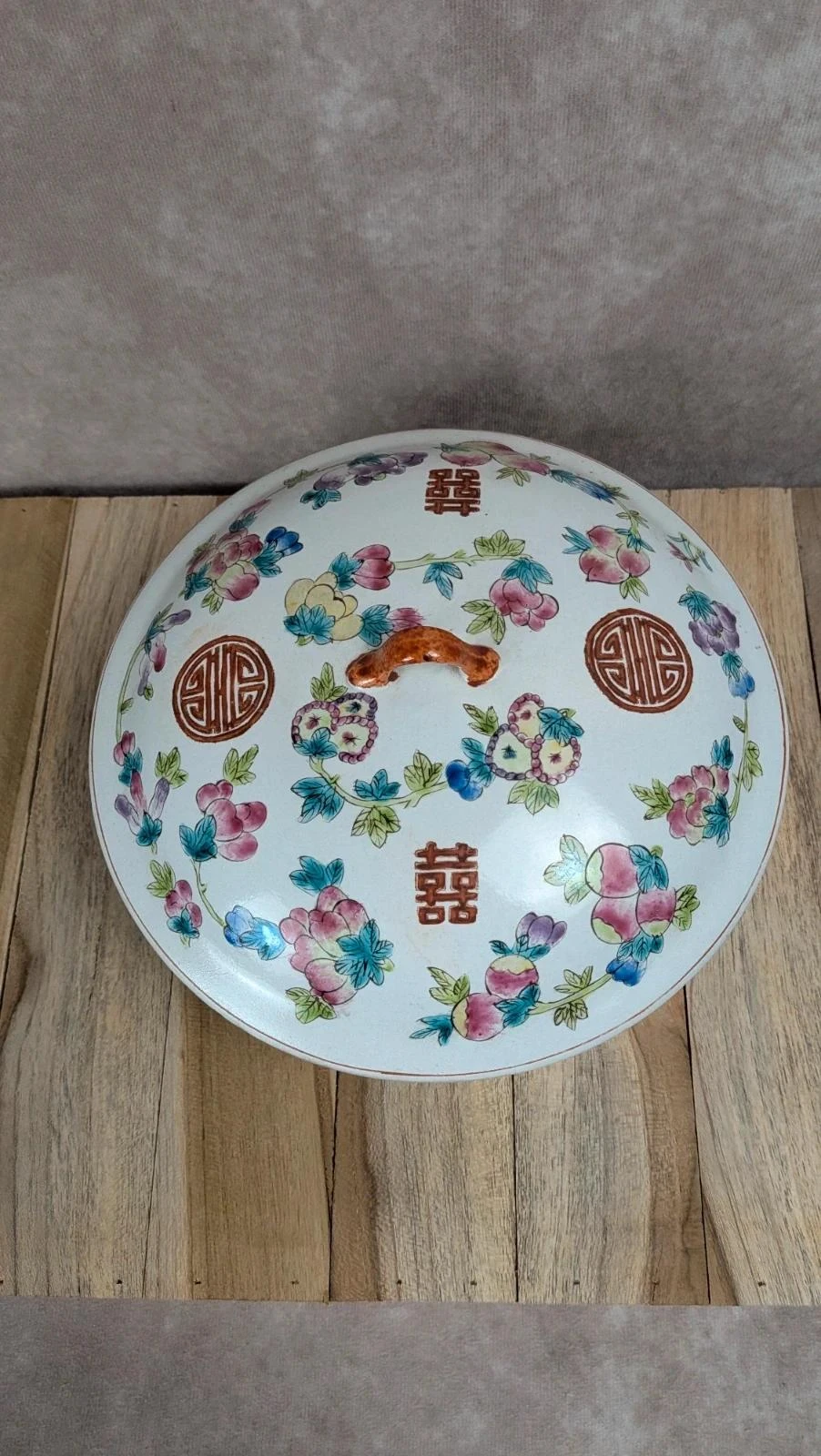 Prato chinês antigo com tampa – photo 3